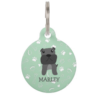 Cute French Bulldog Dog Customisable Name Pet ID T Pet Tag