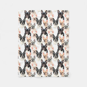 Cute French Bulldog Dog Fleece Blanket