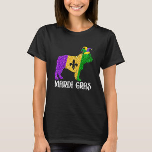Cute French Bulldog Dog Lover Mardi Gras Party Jes T-Shirt