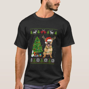 Cute French Bulldog Dog Santa Hat Ugly Sweater Xma