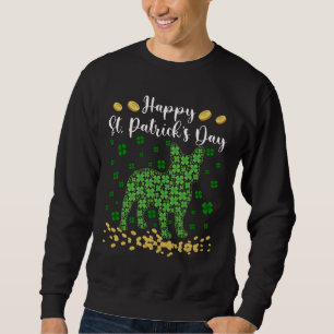 Cute French Bulldog Dog Shamrock Irish St Patrick Sweatshirt
