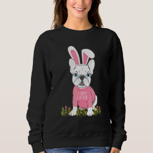 Cute French Bulldog Easter Bunny Ears Graphic Men  Sweatshirt