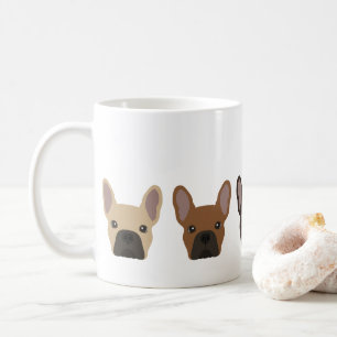 Cute French Bulldog Faces Coffee Mug