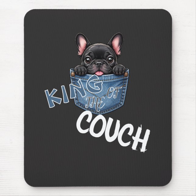 Cute French Bulldog Funny Dog Lover Mouse Mat (Front)