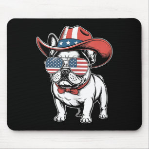 Cute French Bulldog Funny Dog Usa American Flag 4t Mouse Mat