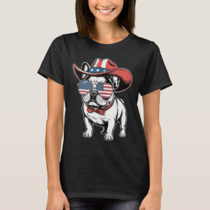 Cute French Bulldog Funny Dog Usa American Flag 4t T-Shirt