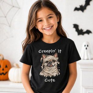 Cute French Bulldog Halloween Mummy Creepin T-Shirt