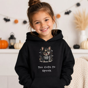 Cute French Bulldog Halloween Skeleton Hoodie