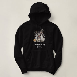 Cute French Bulldog Halloween Witch Creepin Hoodie