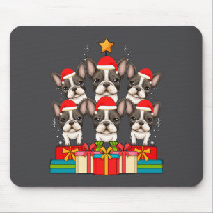 Cute French Bulldog Le Frenchie Christmas Tree Xma Mouse Mat