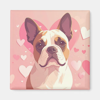Cute French Bulldog Love Magnet