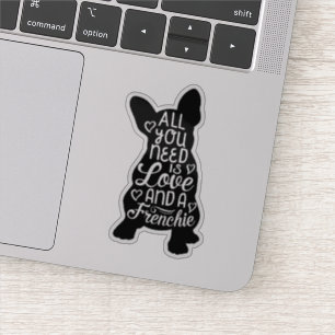 Cute French Bulldog Love Sticker