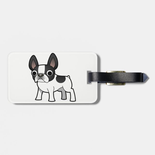 Cute French Bulldog Luggage Tag (Back Horizontal)