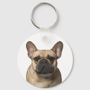 Cute French Bulldog Mom Frenchie Dad Puppy Dog Key Ring