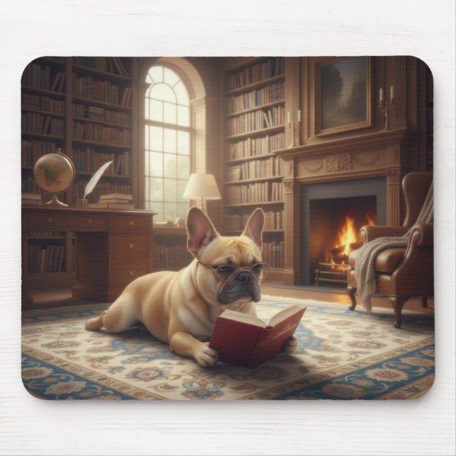Cute French Bulldog Mouse Mat (Front)