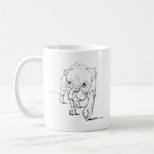 Cute French Bulldog Mug, Dog Illustration  Coffee Mug