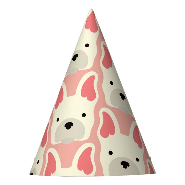 Cute French Bulldog. Party Hat (Front)