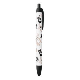 Cute French Bulldog Pattern Black Ink Pen