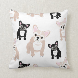 Cute French Bulldog Pattern Cushion