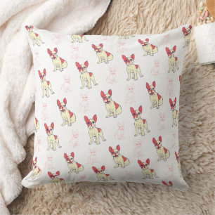 Cute French Bulldog Pattern Frenchie Dog Lover Cushion