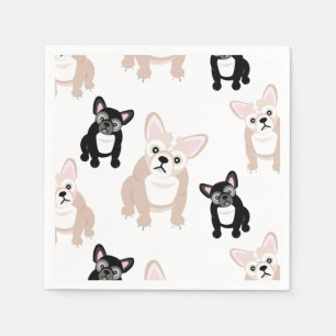 Cute French Bulldog Pattern Napkin