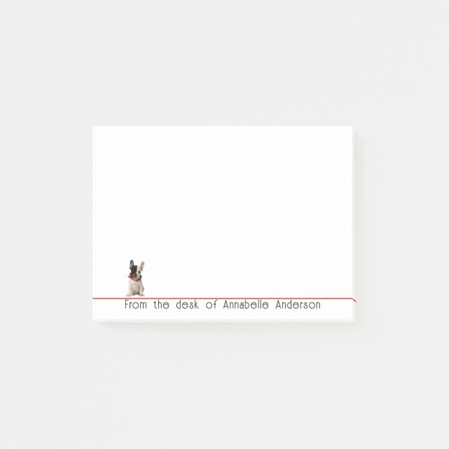 Cute French Bulldog Personalise Notes (Front)