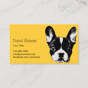 Cute French Bulldog Pet Sitting Pet Care Business Card