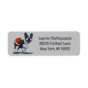 Cute French Bulldog Playing Football