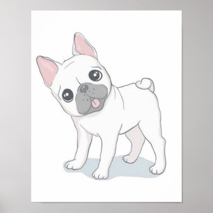 Cute French Bulldog Portrait Dog Lover Poster