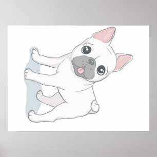 Cute French Bulldog Portrait Dog Lover Poster
