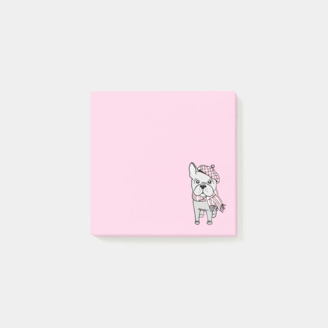 Cute French Bulldog Post-it Notes (Front)