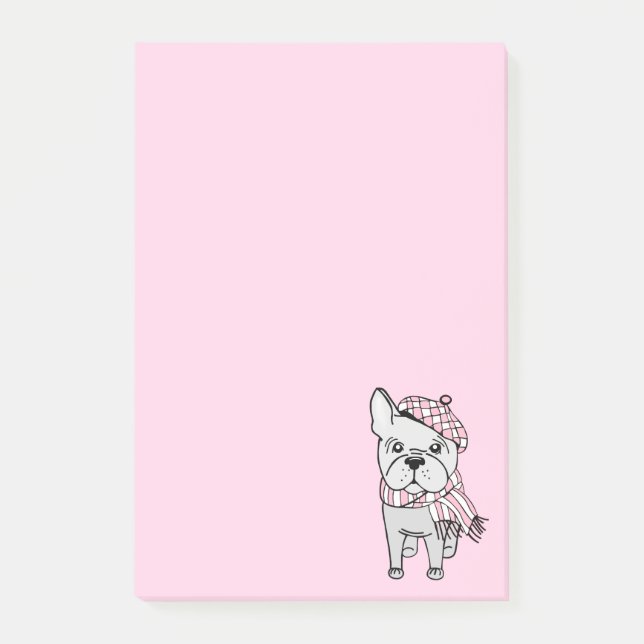 Cute French Bulldog Post-it Notes (Front)
