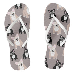 Cute French Bulldog Puppies Flip Flops