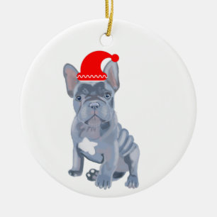 Cute French Bulldog Puppy  Ceramic Tree Decoration