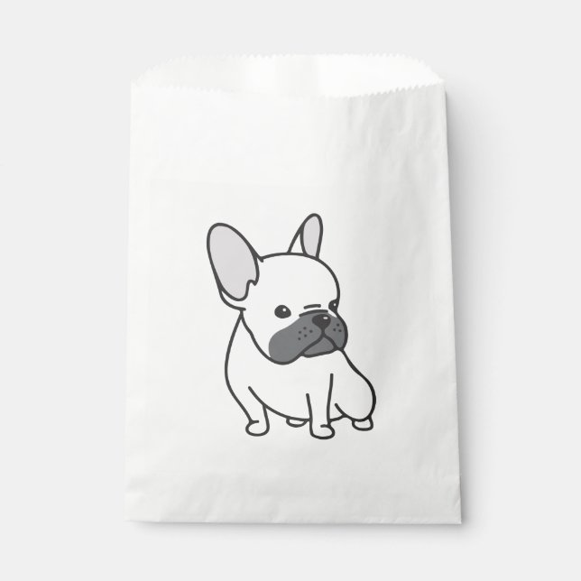Cute French Bulldog Puppy Dog  Frenchie Party Favour Bags (Front)