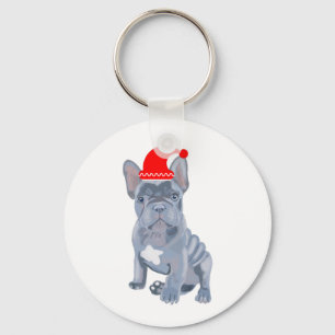 Cute French Bulldog Puppy  Key Ring
