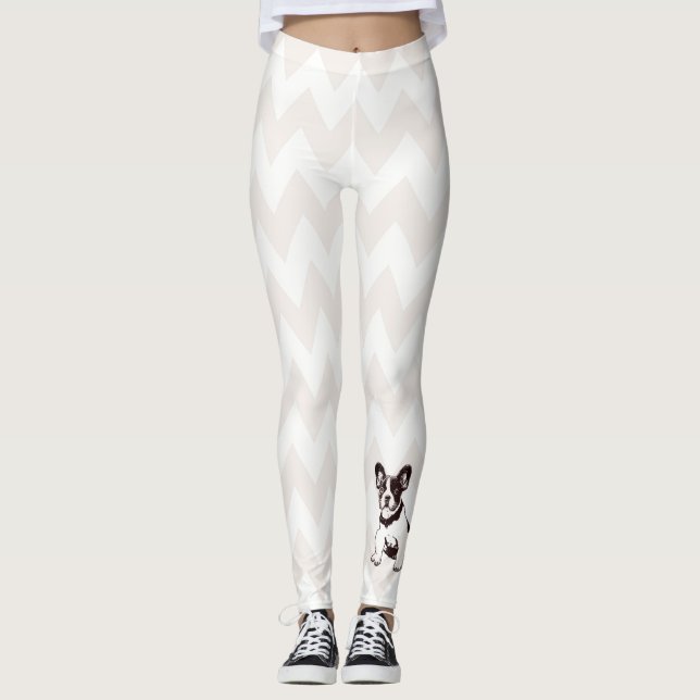 Cute French Bulldog Puppy Leggings (Front)