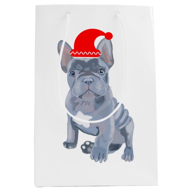 Cute French Bulldog Puppy Medium Gift Bag (Front)