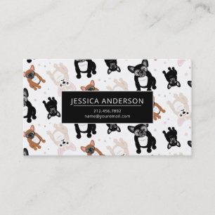 Cute French Bulldog Puppy Pattern Business Card