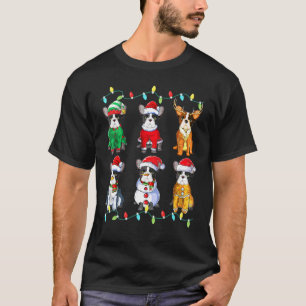 Cute French Bulldog Santa Elf Reindeer Christmas T-Shirt