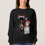 Cute French Bulldog Santa Hat Christmas Light Xmas Sweatshirt<br><div class="desc">Cute French Bulldog Santa Hat Christmas Light Xmas</div>