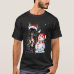 Cute French Bulldog Santa Hat Christmas Light Xmas T-Shirt<br><div class="desc">Cute French Bulldog Santa Hat Christmas Light Xmas</div>