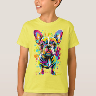 Cute French Bulldog T-Shirt - Colourful Bulldog
