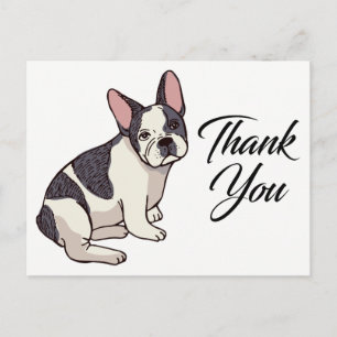Cute French Bulldog Thank You Frenchie Puppy Dog Postcard