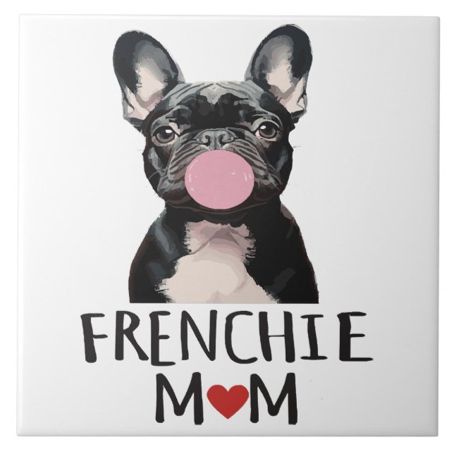 Cute French bulldog Tile (Front)