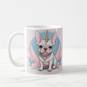 Cute French Bulldog Unicorn Pastel pink Coffee Mug