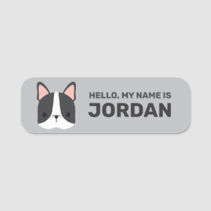 Cute French Bulldog with Personalised Name Tag