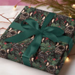 Cute French Bulldogs Christmas Pine Wrapping Paper<br><div class="desc">This design may be personalised by choosing the Edit Design option. You may also transfer onto other items. Contact me at colorflowcreations@gmail.com or use the chat option at the top of the page if you wish to have this design on another product or need assistance with this design. See more...</div>