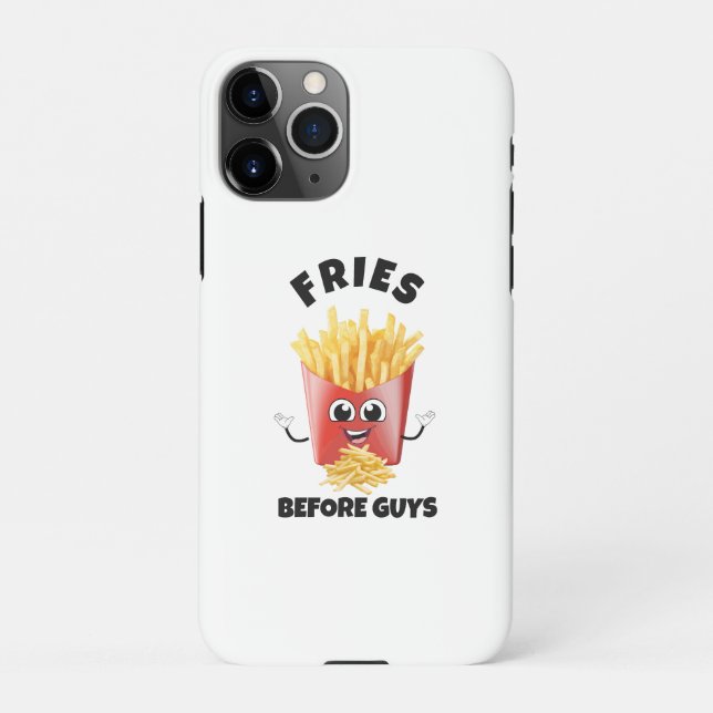  Cute French Fries Cartoon Hoodie &Tee –Funny Food iPhone Case (Back)