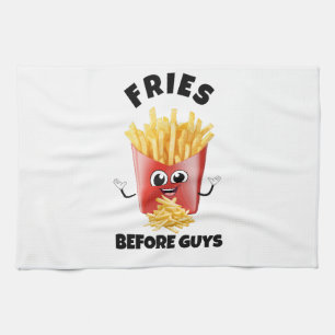 Cute French Fries Cartoon Hoodie &Tee –Funny Food Tea Towel